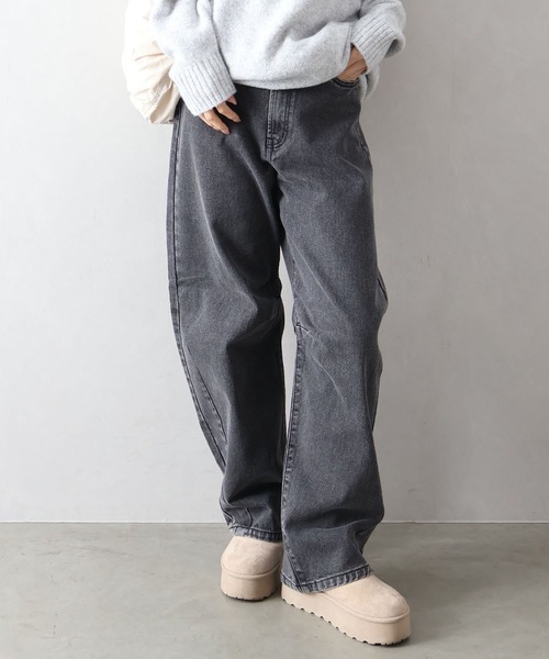 セール】カーブデニムパンツ（デニムパンツ）｜SpRay（スプレイ）の