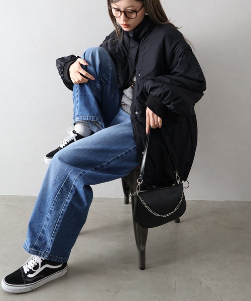 SpRay(スプレイ)の「カーブデニムパンツ(デニムパンツ・レディース・インディゴブルー/ブルー/サックスブルー/ブラック・FREE)」の11枚目の写真