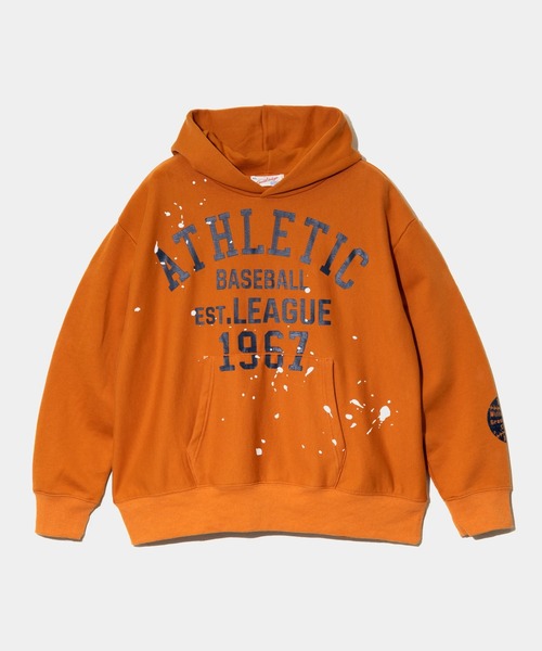 go slow caravan(ゴースローキャラバン)の「GENTIL/ジャンティー T/C裏毛プリント プルパーカー(パーカー・レディース・グレー/オレンジ・FREE)」の1枚目の写真