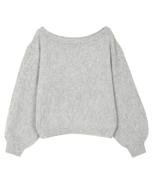 KOBE LETTUCE（コウベレタス）の「オフショルダーシャギーニットトップス（ニット/セーター・レディース・グレー/オフホワイト/ピンク・M）」の12枚目の写真