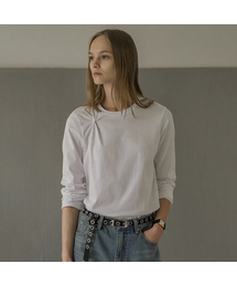 Twisted longsleeve T-shirt [KNFW02TS31]_Ivory