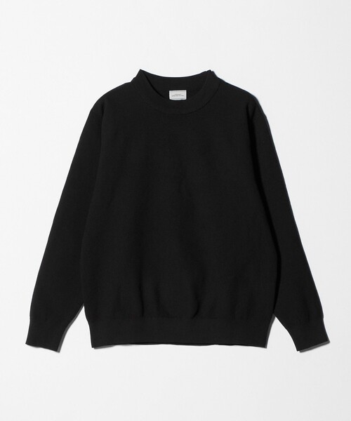 セール】A+ ポリエステル タック モックネック 長袖 ニット