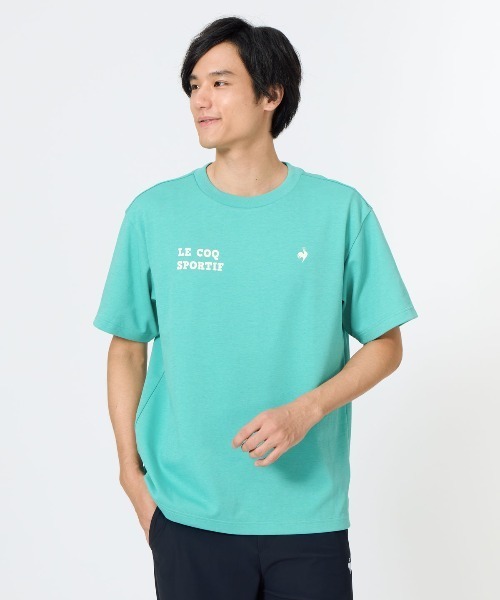 le coq sportif(ルコックスポルティフ)の「接触冷感グラフィック半袖Tシャツ(Tシャツ/カットソー・メンズ・グリーン/ネイビー/ホワイト・M/XXL/XL/L/S)」の2枚目の写真
