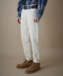 PENFIELD（ペンフィールド）の「1975 ウォッシュドセルビッチテーパードジーンズアイボリー_FR1WP07U（デニムパンツ）」