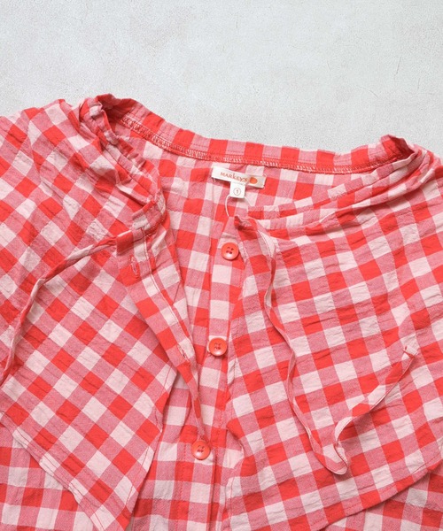 MARKEY'S（マーキーズ）の「ギンガムビッグカラーブラウス/おとな（シャツ/ブラウス・レディース・オレンジ/ブラック/レッド/ブルー・160cm）」の17枚目の写真