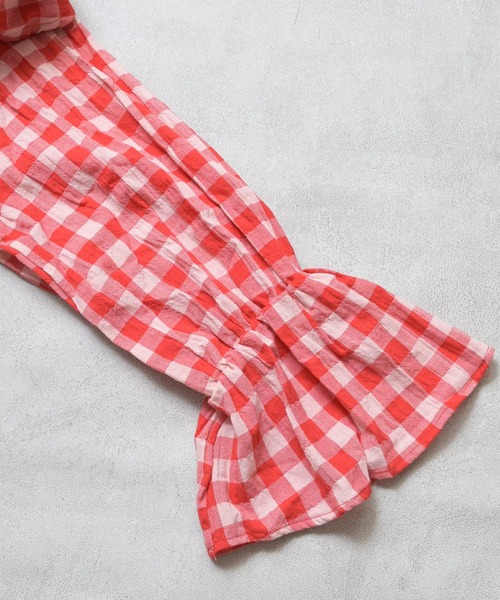 MARKEY'S（マーキーズ）の「ギンガムビッグカラーブラウス/おとな（シャツ/ブラウス・レディース・オレンジ/ブラック/レッド/ブルー・160cm）」の18枚目の写真