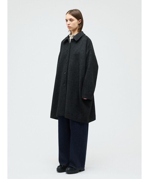 mizuiroind（ミズイロインド）の「mizuiro ind ウールブレンドワイドコート（その他アウター・レディース・ベージュ/ブラック/グレー/チャコールグレー・FREE）」の8枚目の写真