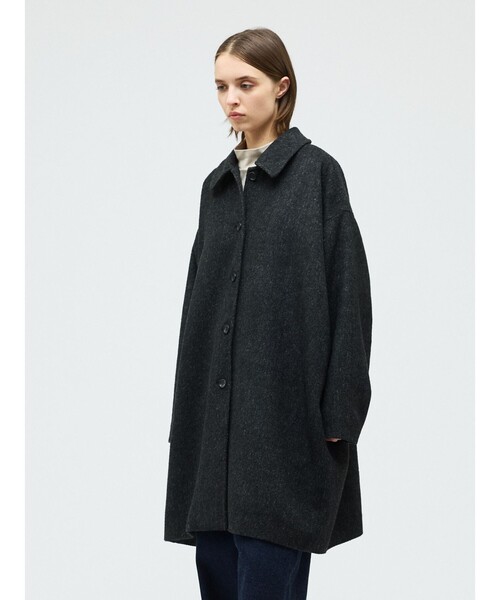 mizuiroind（ミズイロインド）の「mizuiro ind ウールブレンドワイドコート（その他アウター・レディース・ベージュ/ブラック/グレー/チャコールグレー・FREE）」の13枚目の写真