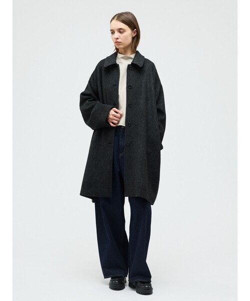 mizuiroind（ミズイロインド）の「mizuiro ind ウールブレンドワイドコート（その他アウター・レディース・ベージュ/ブラック/グレー/チャコールグレー・FREE）」の17枚目の写真