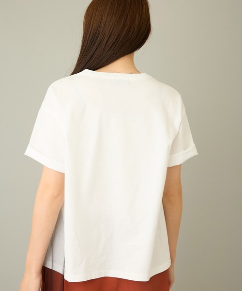 mien（ミアン）の「【mien】チュールmixキャットプリントTee（Tシャツ/カットソー・レディース・ブラック/ホワイト・38）」の8枚目の写真