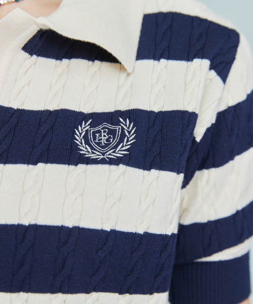 LARTIGENT(ラーティゼン)の「L10 STRIPE PUFF KNIT(NAVY)(ニット/セーター・レディース・その他・FREE)」の4枚目の写真
