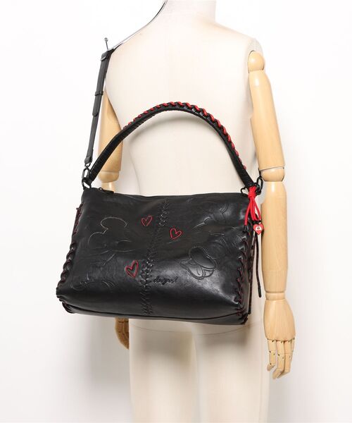 Desigual(デシグアル)の「ミッキー 刺繍 ナイロン ショルダーバッグ ディズニー(ショルダーバッグ・レディース・ブラック・FREE)」の8枚目の写真