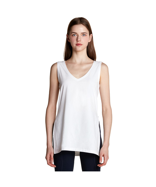 TESLA(テスラ)の「女性カバーアップ袖なしタンクトップ(Tシャツ/カットソー・レディース・ホワイト/ブラック/ベージュ/ブルー・M/L/2XL/XL/S)」の2枚目の写真