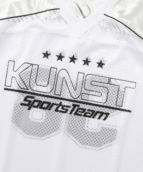 ISTKUNST(イストクンスト)の「メッシュフットボールジャージ_ホワイト(IK2FMMT541A)(Tシャツ/カットソー・メンズ・ホワイト・M/L)」の4枚目の写真