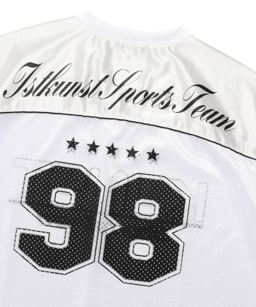 ISTKUNST(イストクンスト)の「メッシュフットボールジャージ_ホワイト(IK2FMMT541A)(Tシャツ/カットソー・メンズ・ホワイト・M/L)」の5枚目の写真