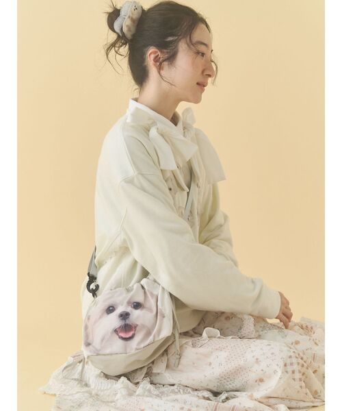 merry jenny（メリージェニー）の「モコゾウとおさんぽポシェット（ショルダーバッグ・レディース・ライトグレー・FREE）」の9枚目の写真