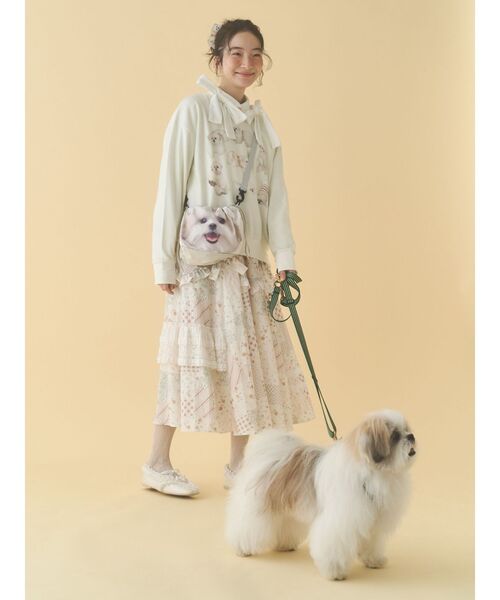 merry jenny（メリージェニー）の「モコゾウとおさんぽポシェット（ショルダーバッグ・レディース・ライトグレー・FREE）」の11枚目の写真