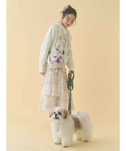 merry jenny（メリージェニー）の「モコゾウとおさんぽポシェット（ショルダーバッグ・レディース・ライトグレー・FREE）」の12枚目の写真