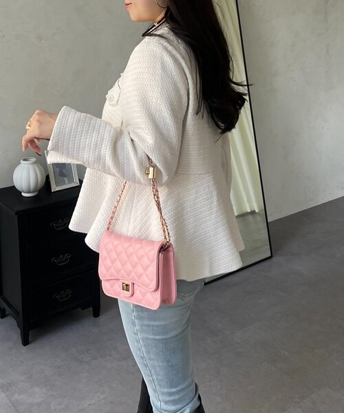 prose verse（プロズヴェール）の「パールボタンペプラムツイードジャケット（その他アウター・レディース・アイボリー/ブラック・LARGE/MEDIUM）」の13枚目の写真