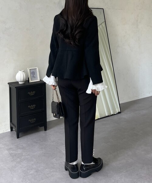 prose verse（プロズヴェール）の「パールボタンペプラムツイードジャケット（その他アウター・レディース・アイボリー/ブラック・LARGE/MEDIUM）」の22枚目の写真