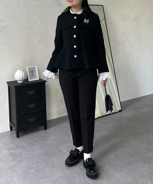 prose verse（プロズヴェール）の「パールボタンペプラムツイードジャケット（その他アウター・レディース・アイボリー/ブラック・LARGE/MEDIUM）」の19枚目の写真