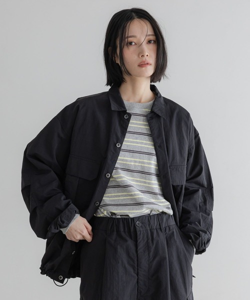 LOWRYS FARM（ローリーズファーム）の「【LFM(U)】ナイロンミリタリーシャツ　 645008（シャツ/ブラウス・メンズ・カーキ/ブラック・LARGE/MEDIUM）」の18枚目の写真