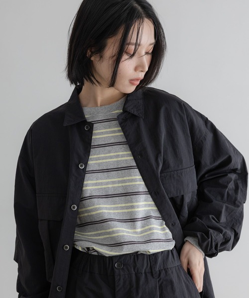 LOWRYS FARM（ローリーズファーム）の「【LFM(U)】ナイロンミリタリーシャツ　 645008（シャツ/ブラウス・メンズ・カーキ/ブラック・LARGE/MEDIUM）」の19枚目の写真