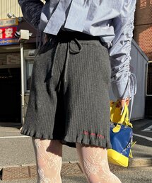 CIAOPANIC | リブニットフリルショートパンツ(その他パンツ)