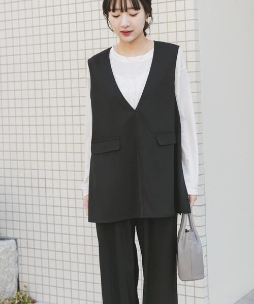 ITEMS URBANRESEARCH（アイテムズ アーバンリサーチ）の「インナー付きマルチウェイセットアップ（セットアップ・レディース・ベージュ系その他/ブラック・FREE）」の16枚目の写真