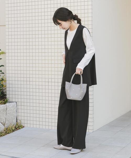 ITEMS URBANRESEARCH（アイテムズ アーバンリサーチ）の「インナー付きマルチウェイセットアップ（セットアップ・レディース・ベージュ系その他/ブラック・FREE）」の19枚目の写真