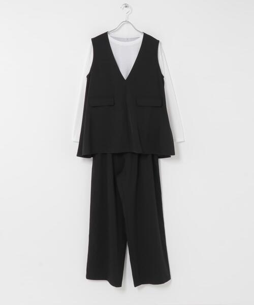 ITEMS URBANRESEARCH（アイテムズ アーバンリサーチ）の「インナー付きマルチウェイセットアップ（セットアップ・レディース・ベージュ系その他/ブラック・FREE）」の20枚目の写真