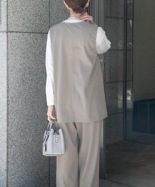 ITEMS URBANRESEARCH（アイテムズ アーバンリサーチ）の「インナー付きマルチウェイセットアップ（セットアップ・レディース・ベージュ系その他/ブラック・FREE）」の6枚目の写真