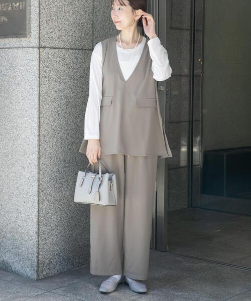 ITEMS URBANRESEARCH（アイテムズ アーバンリサーチ）の「インナー付きマルチウェイセットアップ（セットアップ・レディース・ベージュ系その他/ブラック・FREE）」の7枚目の写真