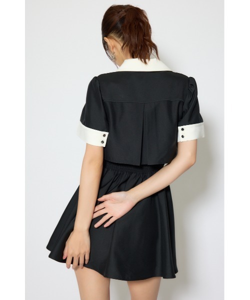 rienda(リエンダ)の「バストディティールフレアミニワンピース 春服 夏服(シャツワンピース・レディース・ブラック/グレー/ライトイエロー・SMALL/MEDIUM)」の6枚目の写真