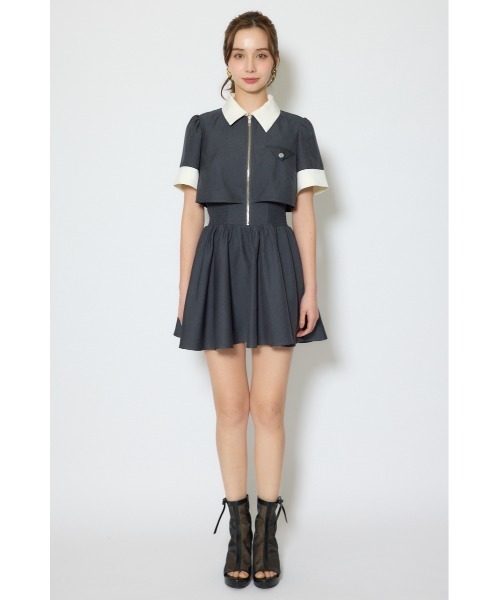 rienda(リエンダ)の「バストディティールフレアミニワンピース 春服 夏服(シャツワンピース・レディース・ブラック/グレー/ライトイエロー・SMALL/MEDIUM)」の13枚目の写真