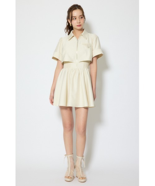 rienda(リエンダ)の「バストディティールフレアミニワンピース 春服 夏服(シャツワンピース・レディース・ブラック/グレー/ライトイエロー・SMALL/MEDIUM)」の14枚目の写真