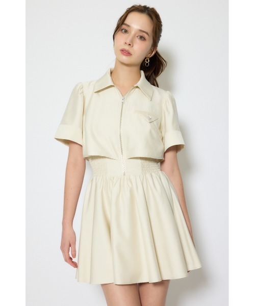 rienda(リエンダ)の「バストディティールフレアミニワンピース 春服 夏服(シャツワンピース・レディース・ブラック/グレー/ライトイエロー・SMALL/MEDIUM)」の16枚目の写真