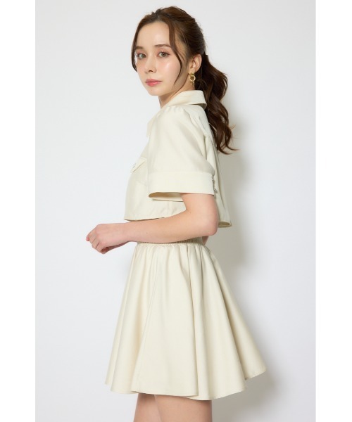 rienda(リエンダ)の「バストディティールフレアミニワンピース 春服 夏服(シャツワンピース・レディース・ブラック/グレー/ライトイエロー・SMALL/MEDIUM)」の17枚目の写真