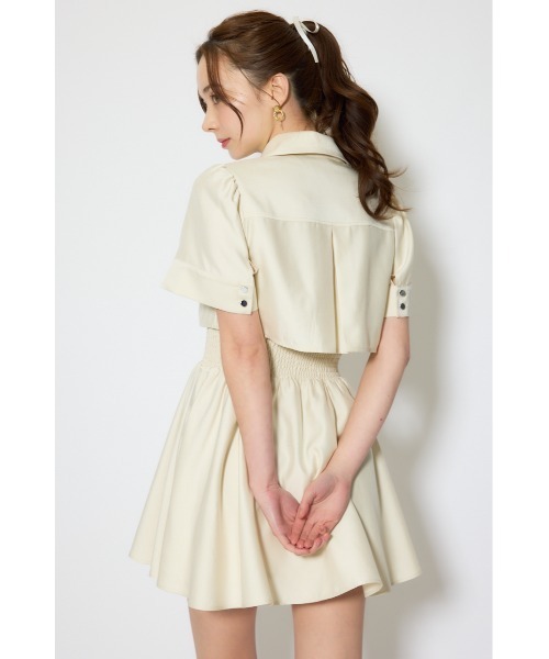 rienda(リエンダ)の「バストディティールフレアミニワンピース 春服 夏服(シャツワンピース・レディース・ブラック/グレー/ライトイエロー・SMALL/MEDIUM)」の18枚目の写真