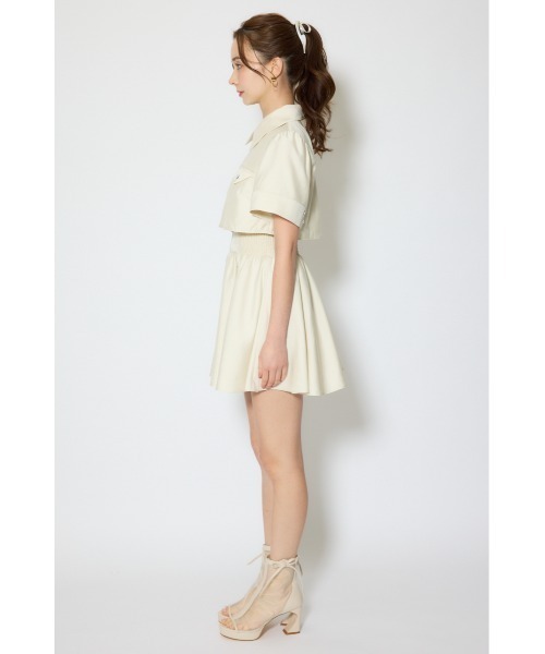 rienda(リエンダ)の「バストディティールフレアミニワンピース 春服 夏服(シャツワンピース・レディース・ブラック/グレー/ライトイエロー・SMALL/MEDIUM)」の20枚目の写真