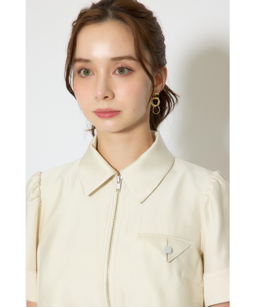 rienda(リエンダ)の「バストディティールフレアミニワンピース 春服 夏服(シャツワンピース・レディース・ブラック/グレー/ライトイエロー・SMALL/MEDIUM)」の22枚目の写真