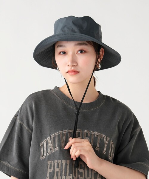 BEAMS HEART(ビームスハート)の「【7/16値下げ】アドベンチャー ハット(UVカット・撥水・接触冷感)(ハット・レディース・ブラック/オフホワイト/ブルー・ONE SIZE)」の3枚目の写真