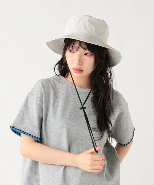 BEAMS HEART(ビームスハート)の「【7/16値下げ】アドベンチャー ハット(UVカット・撥水・接触冷感)(ハット・レディース・ブラック/オフホワイト/ブルー・ONE SIZE)」の4枚目の写真