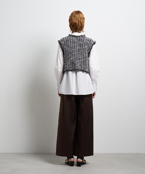 LANVIN en Bleu（ランバンオンブルー）の「ニットツイードベスト（ニット/セーター・レディース・ブラック/ブルー・38）」の12枚目の写真