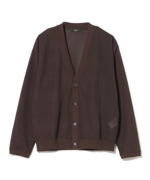 BEAMS HEART（ビームスハート）の「スカシリブ メッシュカーディガン（カーディガン/ボレロ・メンズ・ブラック/ブラウン・SMALL/MEDIUM/LARGE）」の2枚目の写真