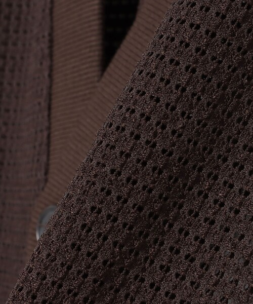 BEAMS HEART（ビームスハート）の「スカシリブ メッシュカーディガン（カーディガン/ボレロ・メンズ・ブラック/ブラウン・SMALL/MEDIUM/LARGE）」の10枚目の写真