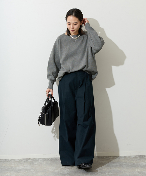 JOURNAL STANDARD（ジャーナルスタンダード）の「ウォッシャブルラグランプルオーバー（ニット/セーター・レディース・ブラック/チャコールグレー/ホワイト・FREE）」の5枚目の写真