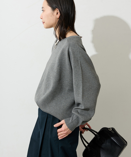 JOURNAL STANDARD（ジャーナルスタンダード）の「ウォッシャブルラグランプルオーバー（ニット/セーター・レディース・ブラック/チャコールグレー/ホワイト・FREE）」の16枚目の写真