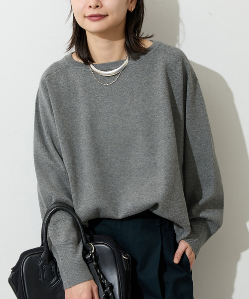 JOURNAL STANDARD（ジャーナルスタンダード）の「ウォッシャブルラグランプルオーバー（ニット/セーター・レディース・ブラック/チャコールグレー/ホワイト・FREE）」の18枚目の写真