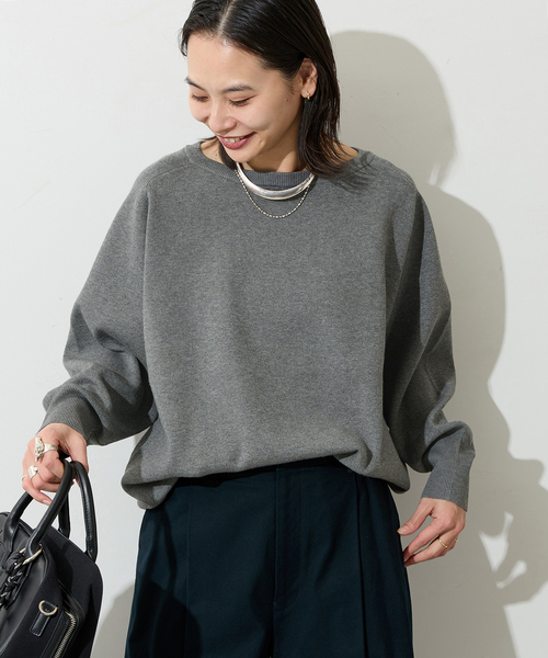 JOURNAL STANDARD（ジャーナルスタンダード）の「ウォッシャブルラグランプルオーバー（ニット/セーター・レディース・ブラック/チャコールグレー/ホワイト・FREE）」の19枚目の写真